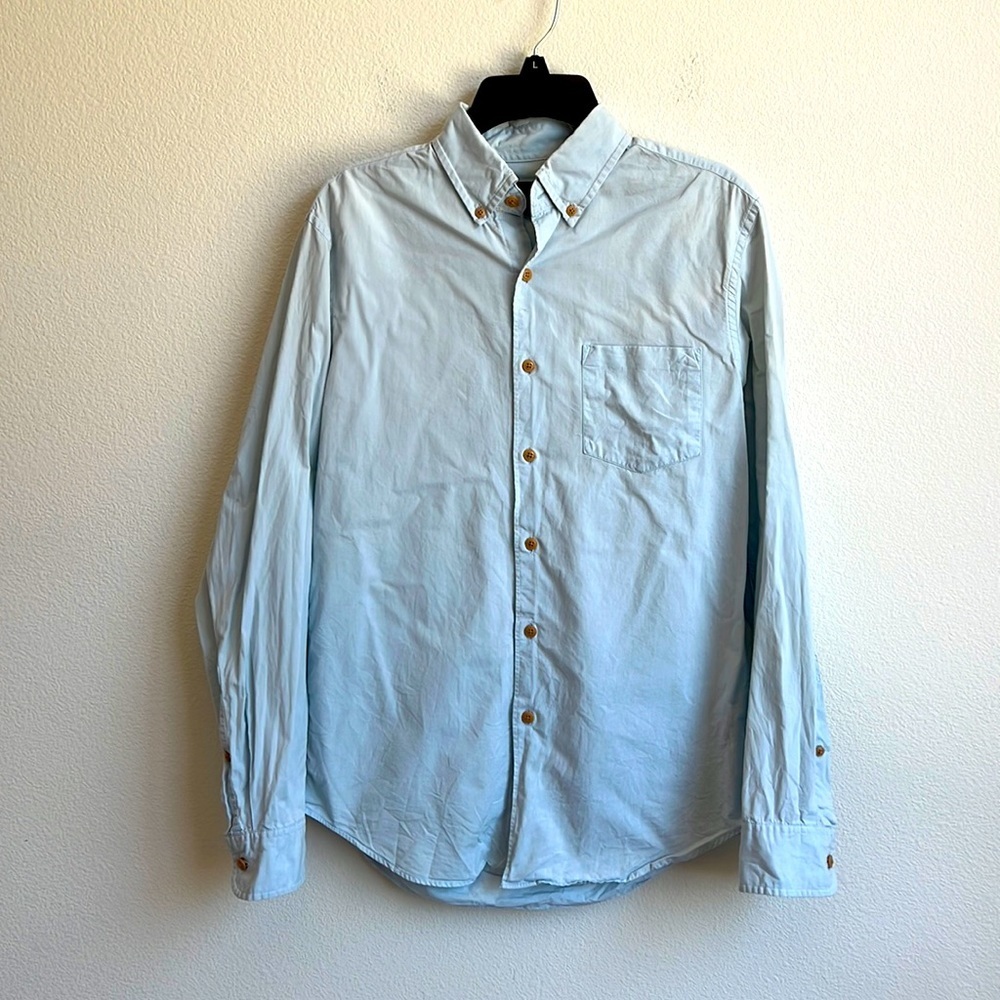 J Crew Light Blue Cotton Button Down Shirt